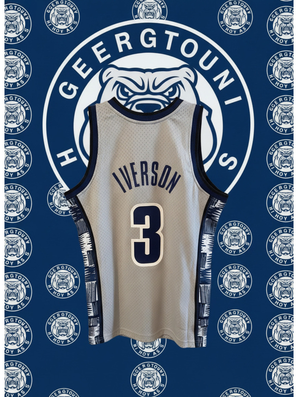 Allen Iverson #3 - Georgetown Hoyas - Swingman - Men's Med - PRICE DROP!